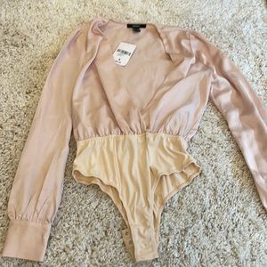 Pink Silk bodysuit